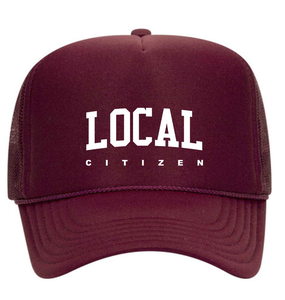 Local Citizen Trucker Hat in Maroon