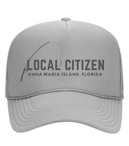 AMI Fishing Trucker Hat in Light Grey