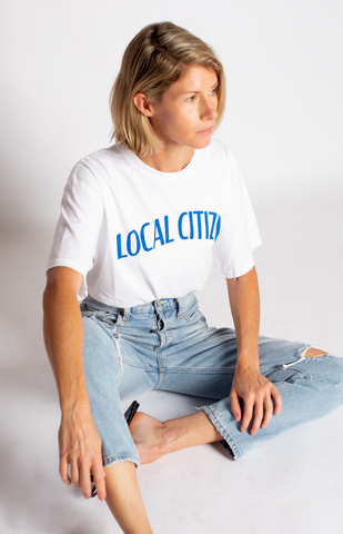 College T in Electric Blue