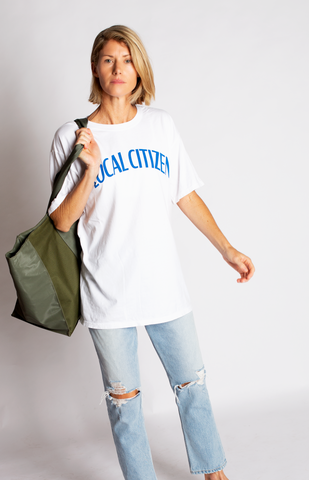 College T in Electric Blue