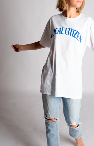 College T in Electric Blue