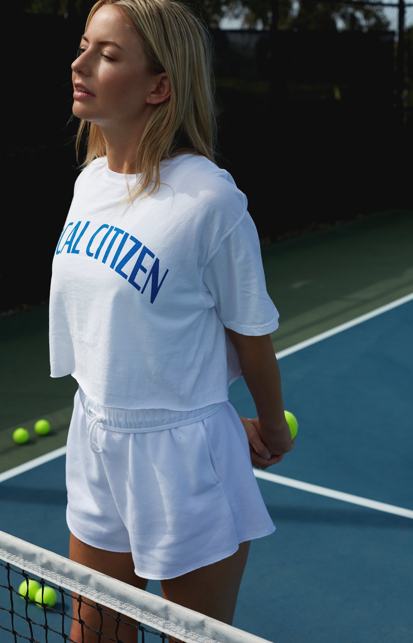 College T in Electric Blue