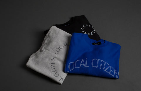 Cropped Circle Back Logo Crew in Athletic Grey