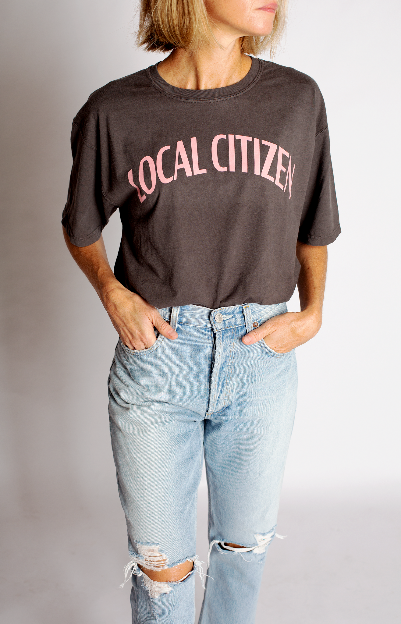College T in Vintage Rose